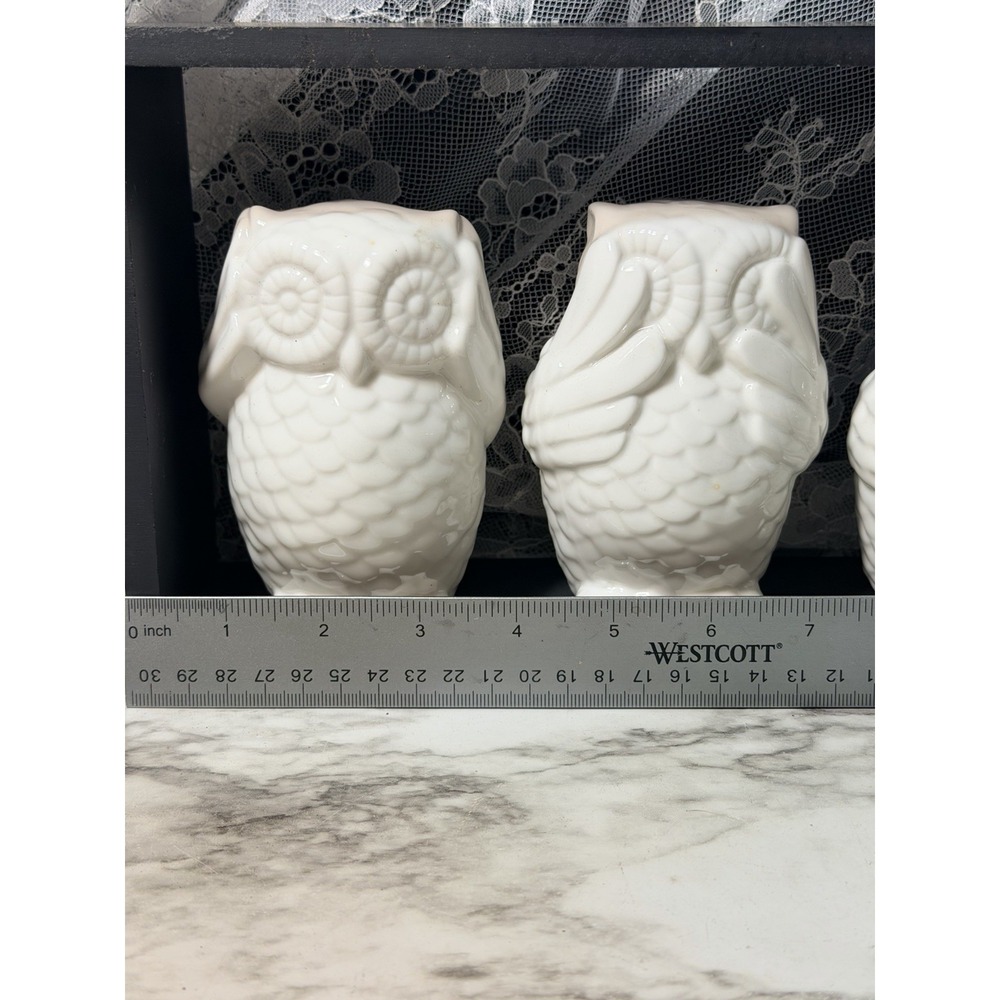 Owls Ceramic in Frame ~ See No Evil, Hear no Evil, Speak No Evil 11.5x6.5 (2976) - Picture 6 of 10